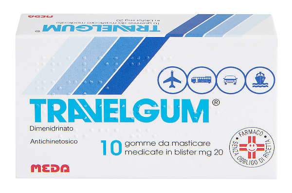 Travelgum 20mg 10 gomme masticabili