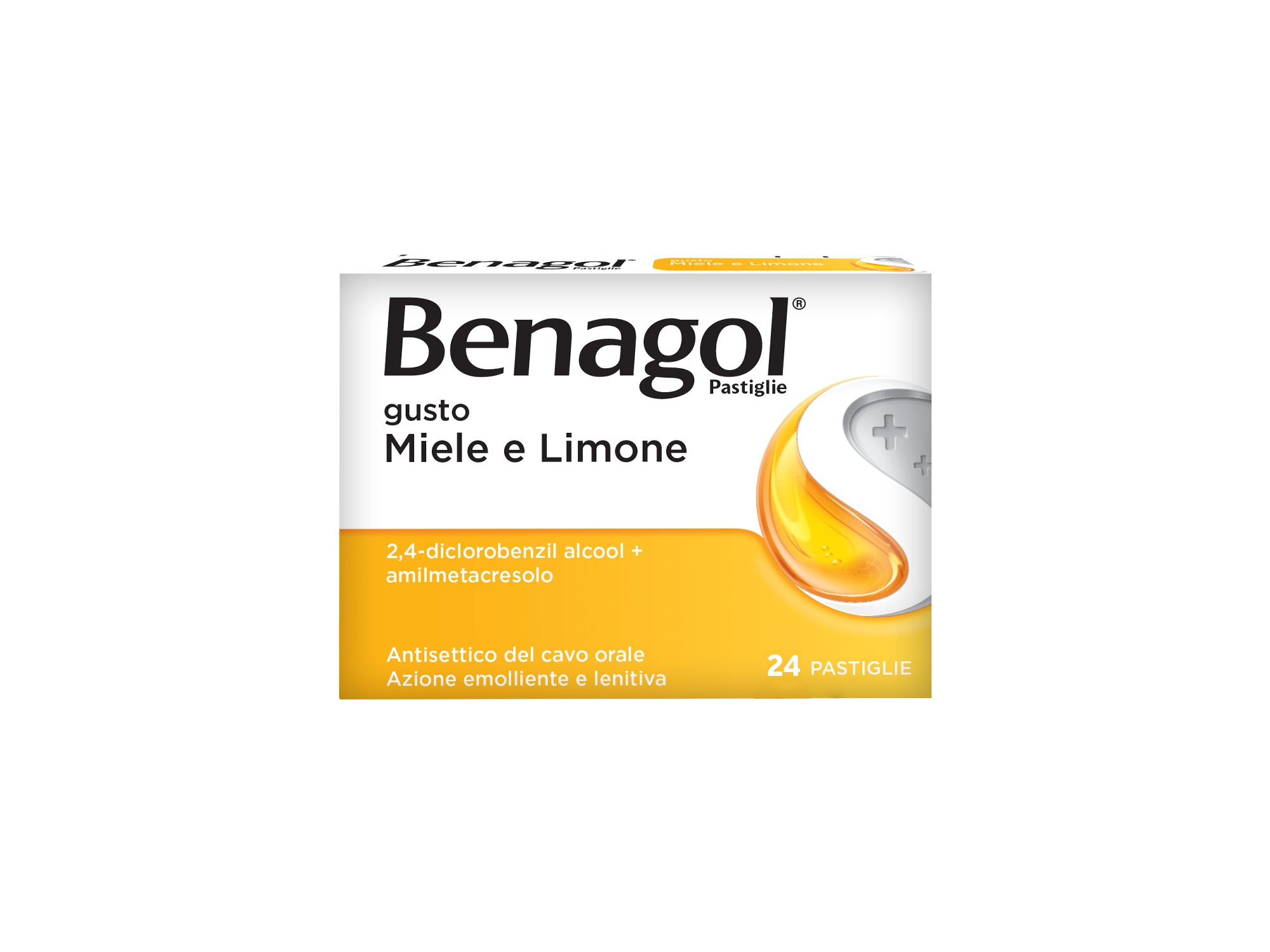 Benagol Pastiglie Miele e Limone Antisettico Cavo Orale per Mal di Gola 24 Pastiglie