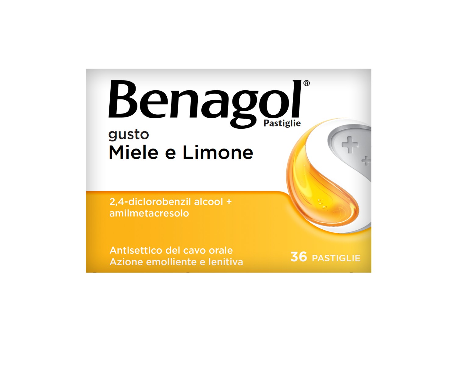Benagol Pastiglie Miele e Limone Antisettico Cavo Orale 36 Pastiglie