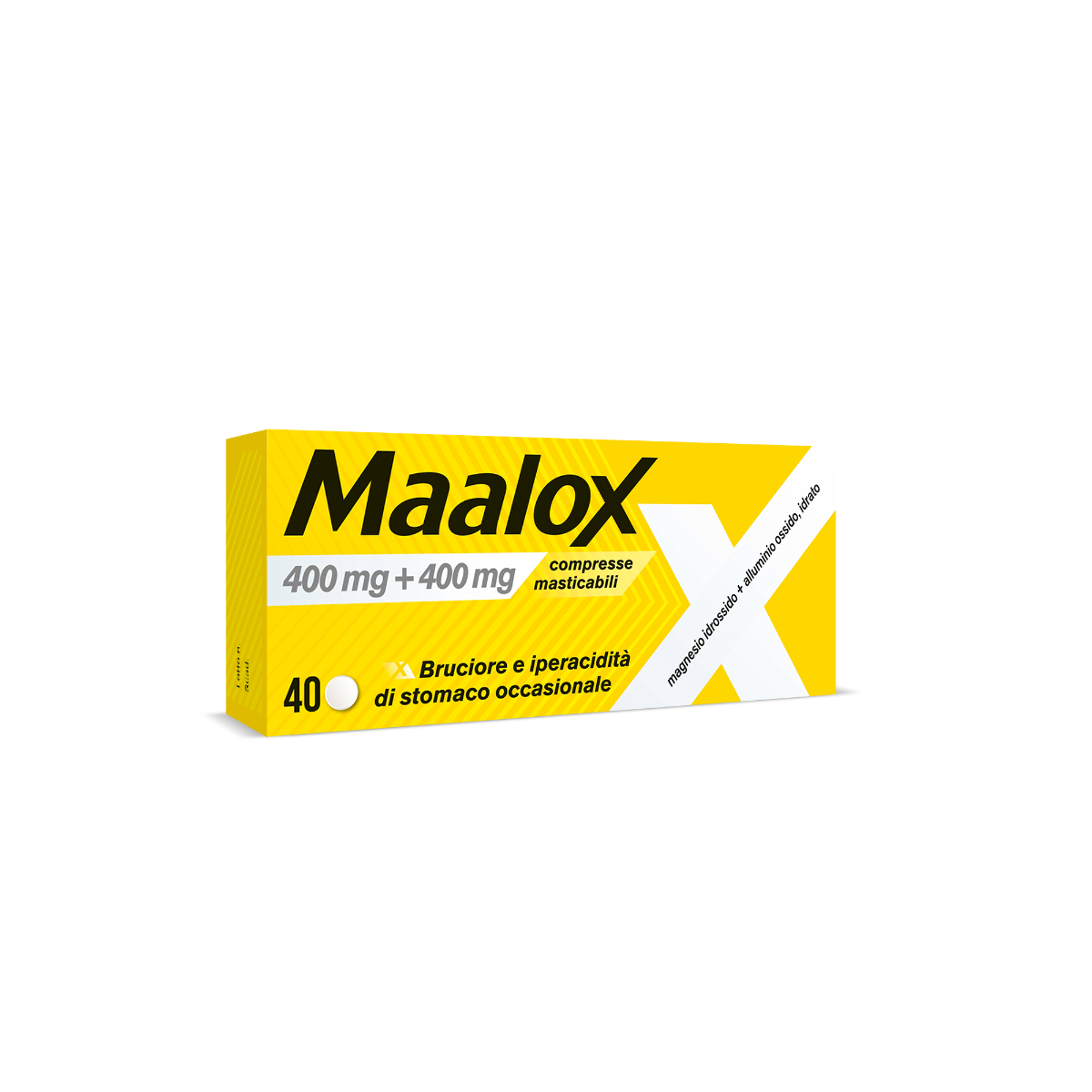 Maalox Compresse Antiacido 400mg+400mg 40 Compresse Masticabili