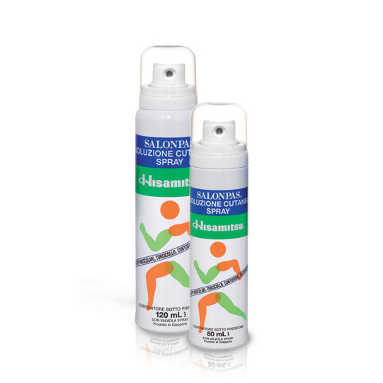 Salonpas soluzione cutanea. contenitore sotto pressione con valvola spray