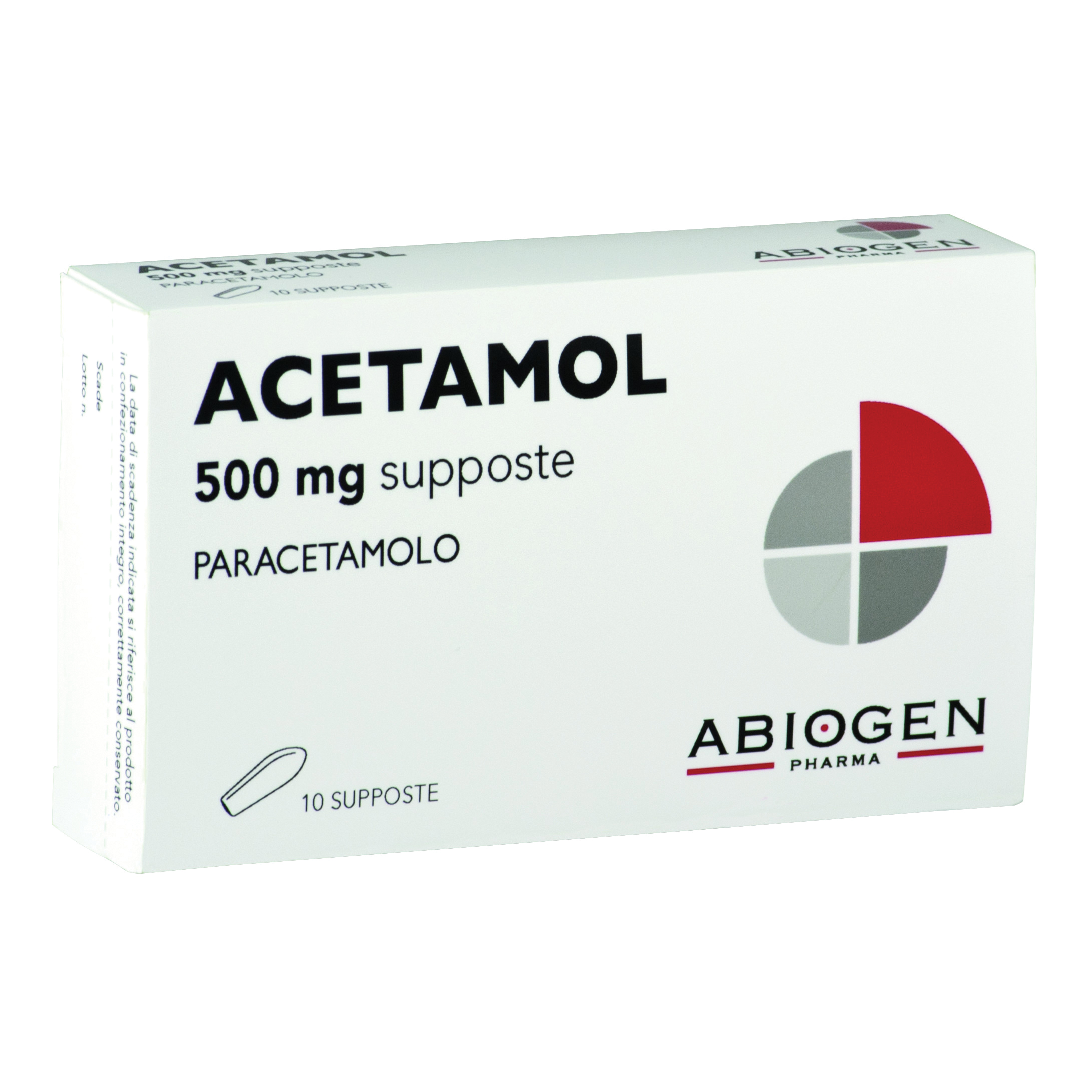 Acetamol 500mg Paracetamolo Supposte Febbre e Dolore 10 Supposte