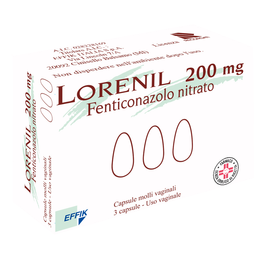 Lorenil 3capsule Molli Vag 200mg