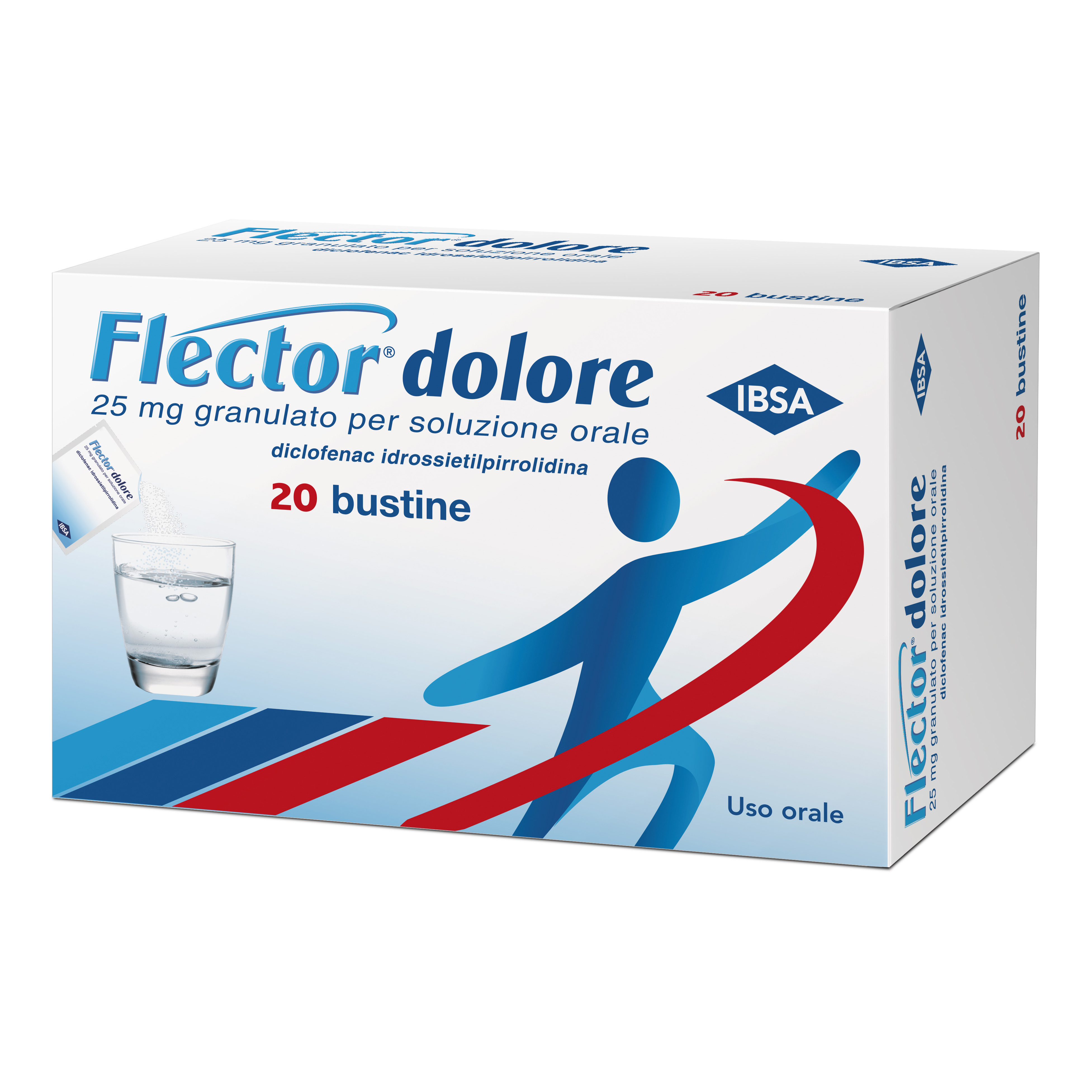 Flector dolore 25 mg granulato per soluzione orale diclofenac idrossietilpirrolidina