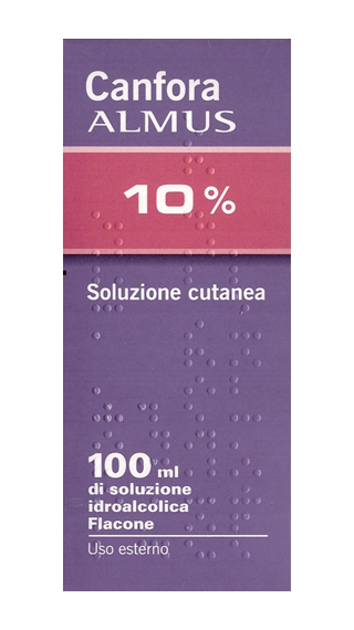 Canfora almus 10% soluzione cutanea