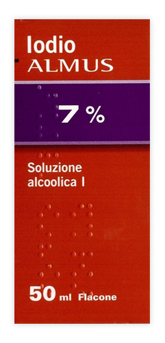 Iodio almus 7% / 5% soluzione cutanea alcoolica
