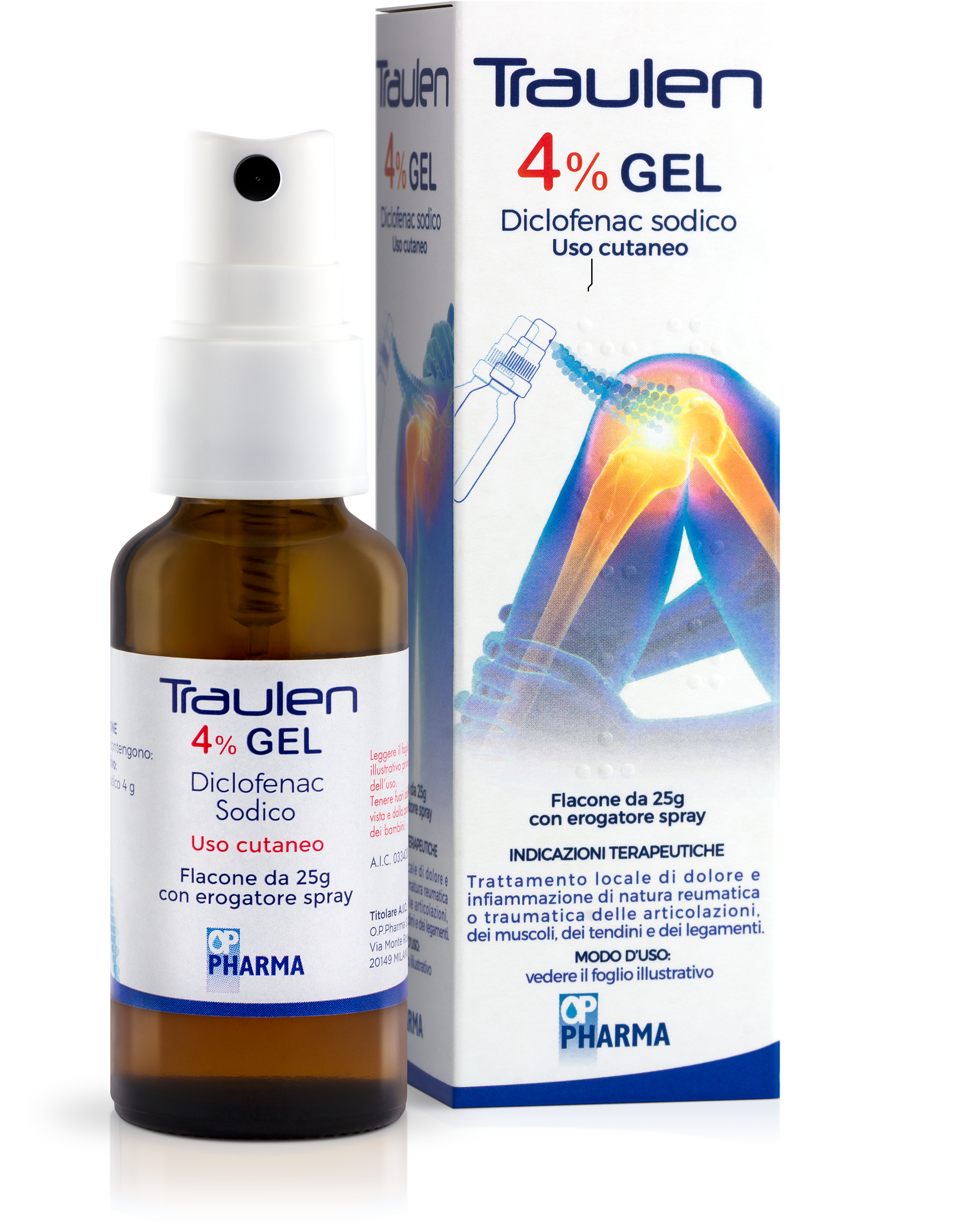 Traulen Gel Cutaneo 25g 4% Con Erogatore
