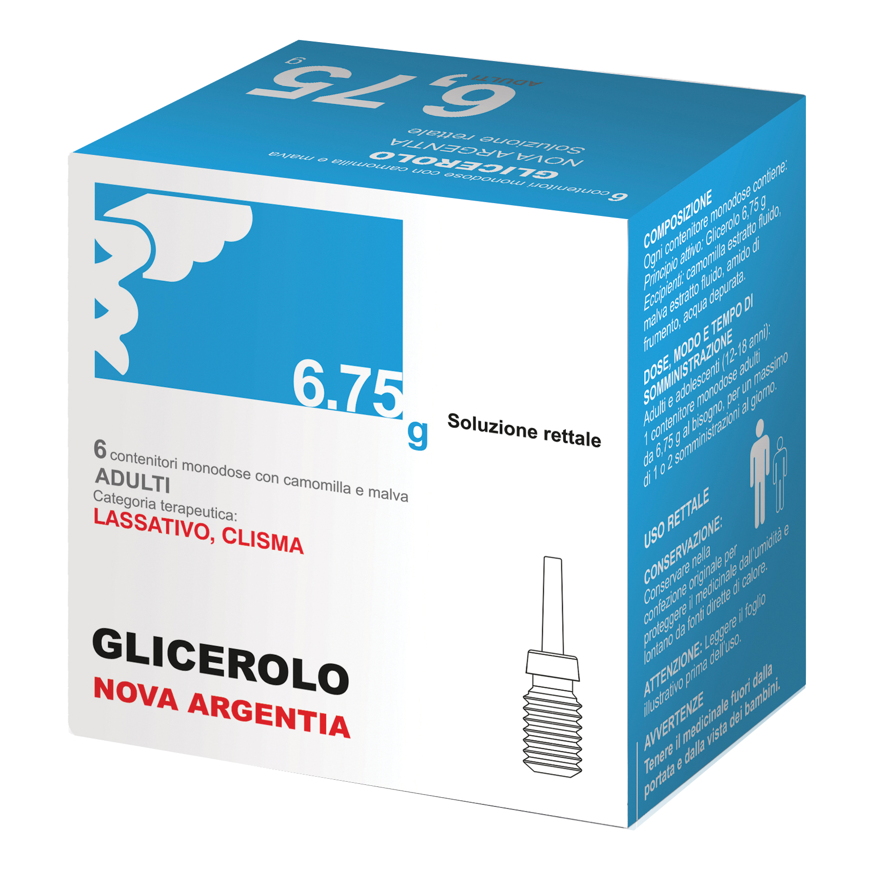 Glicerolo eg soluzione rettale - 6 contenitori monodose con camomilla e malva