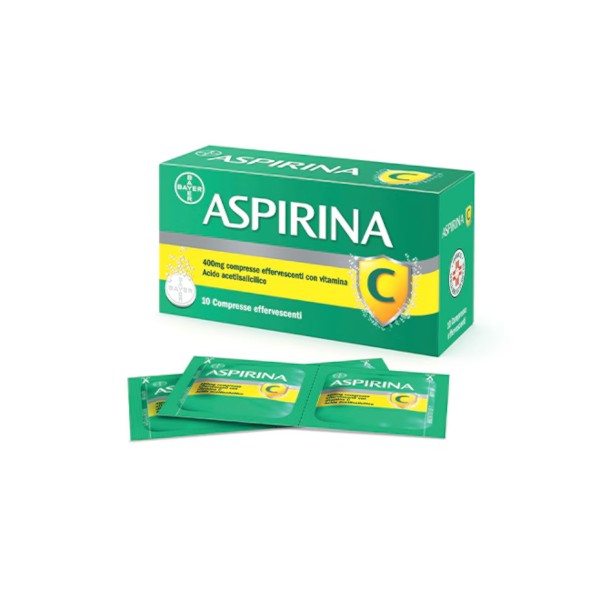 Aspirina 400mg compresse effervescenti con vitamina c acido acetilsalicilico + acido ascorbico