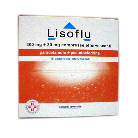 Lisoflu 16 Compresse Eff.300+30mg