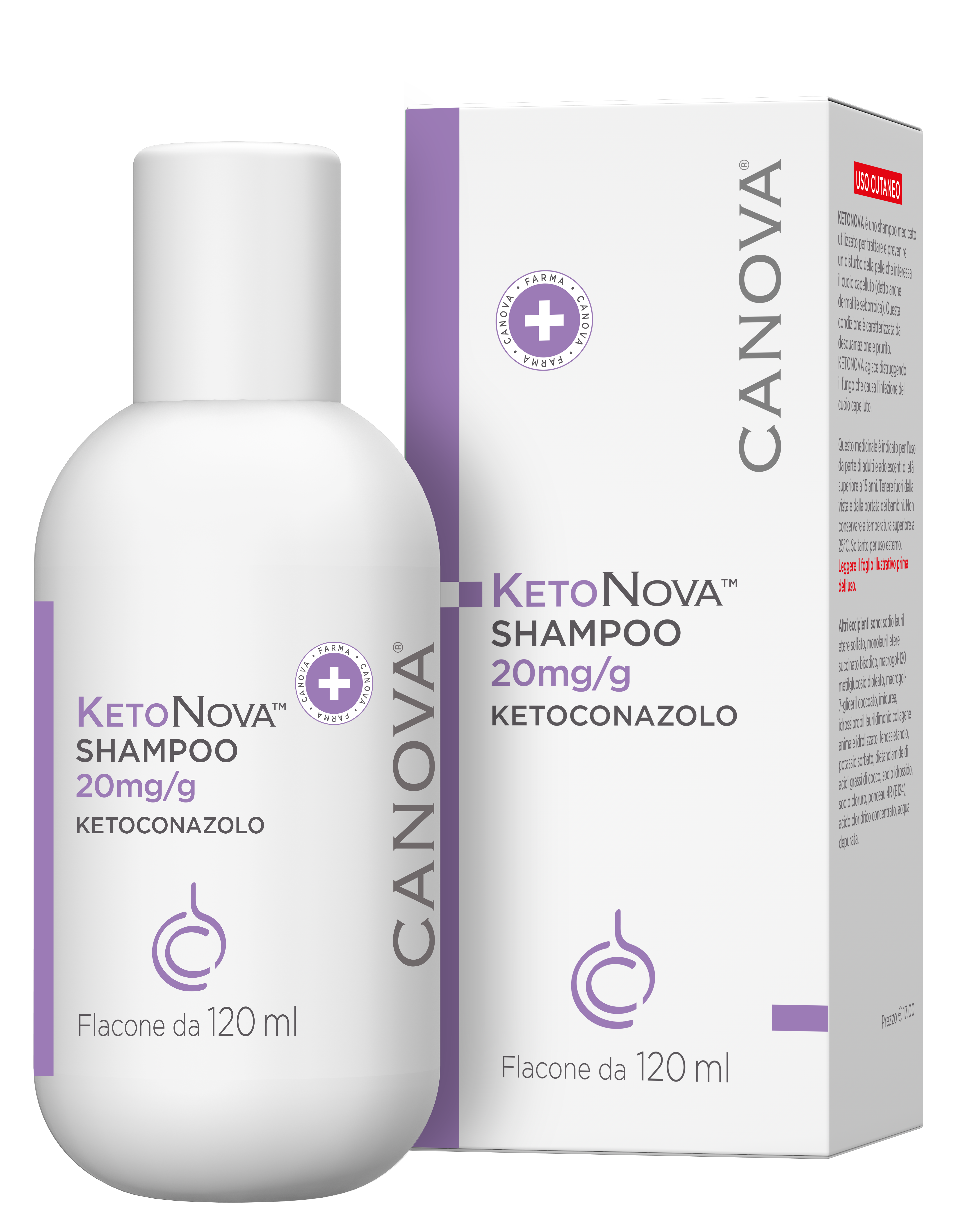Ketonova Shampoo 120ml 20mg/g