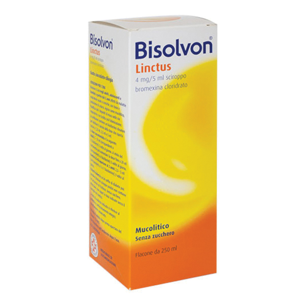 Bisolvon linctus 4 mg/5 ml sciroppo - gusto cioccolato-ciliegia bromexina cloridrato