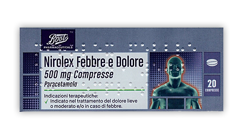 Nirolex febbre e dolore 500 mg compresse paracetamolo