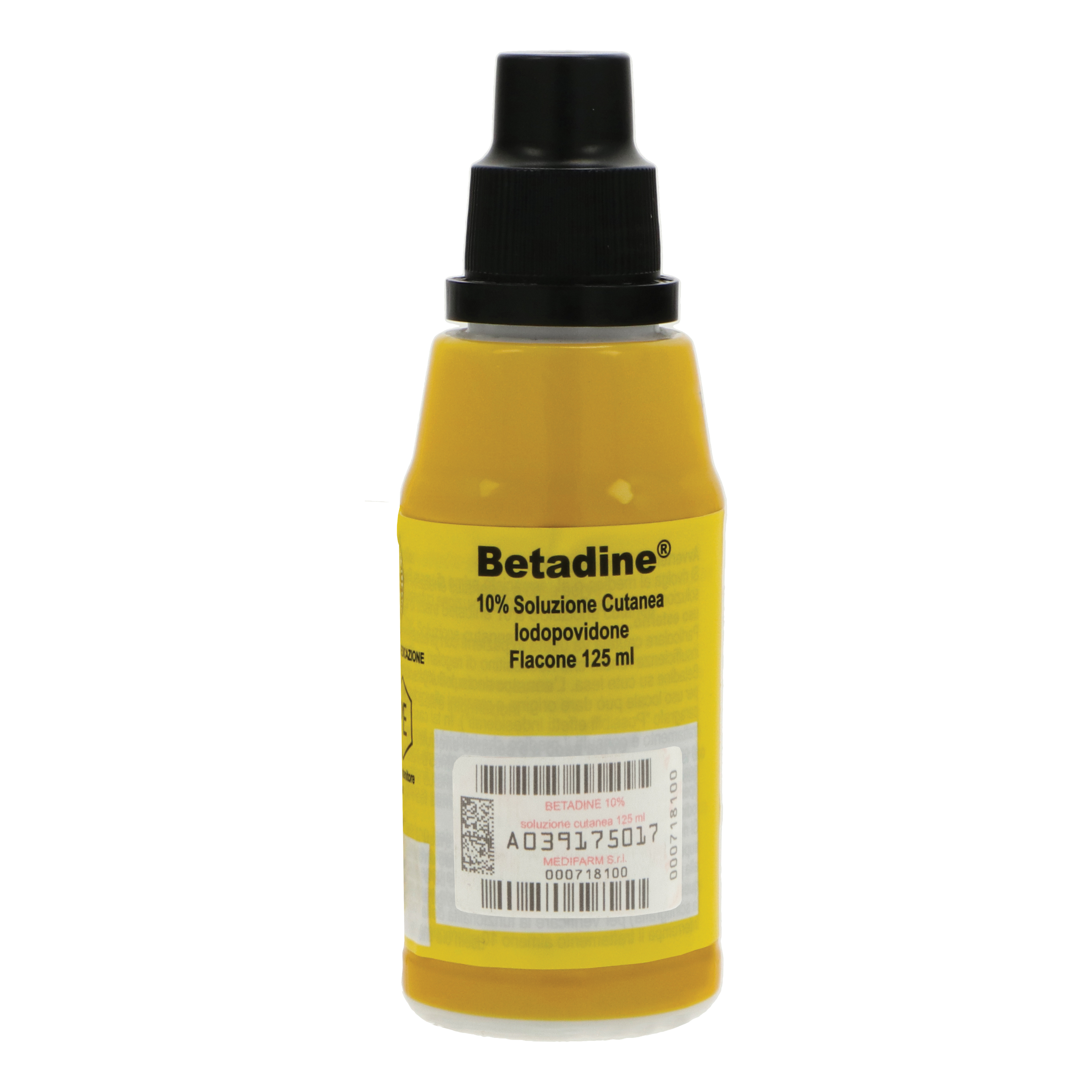 "10% soluzione cutanea"flacone 125 ml"