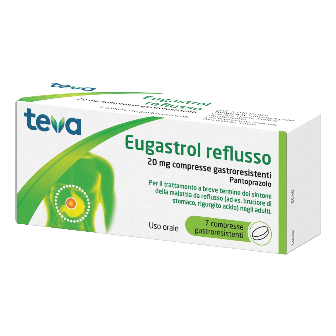 Eugastrol Reflusso 20mg 7 Compresse