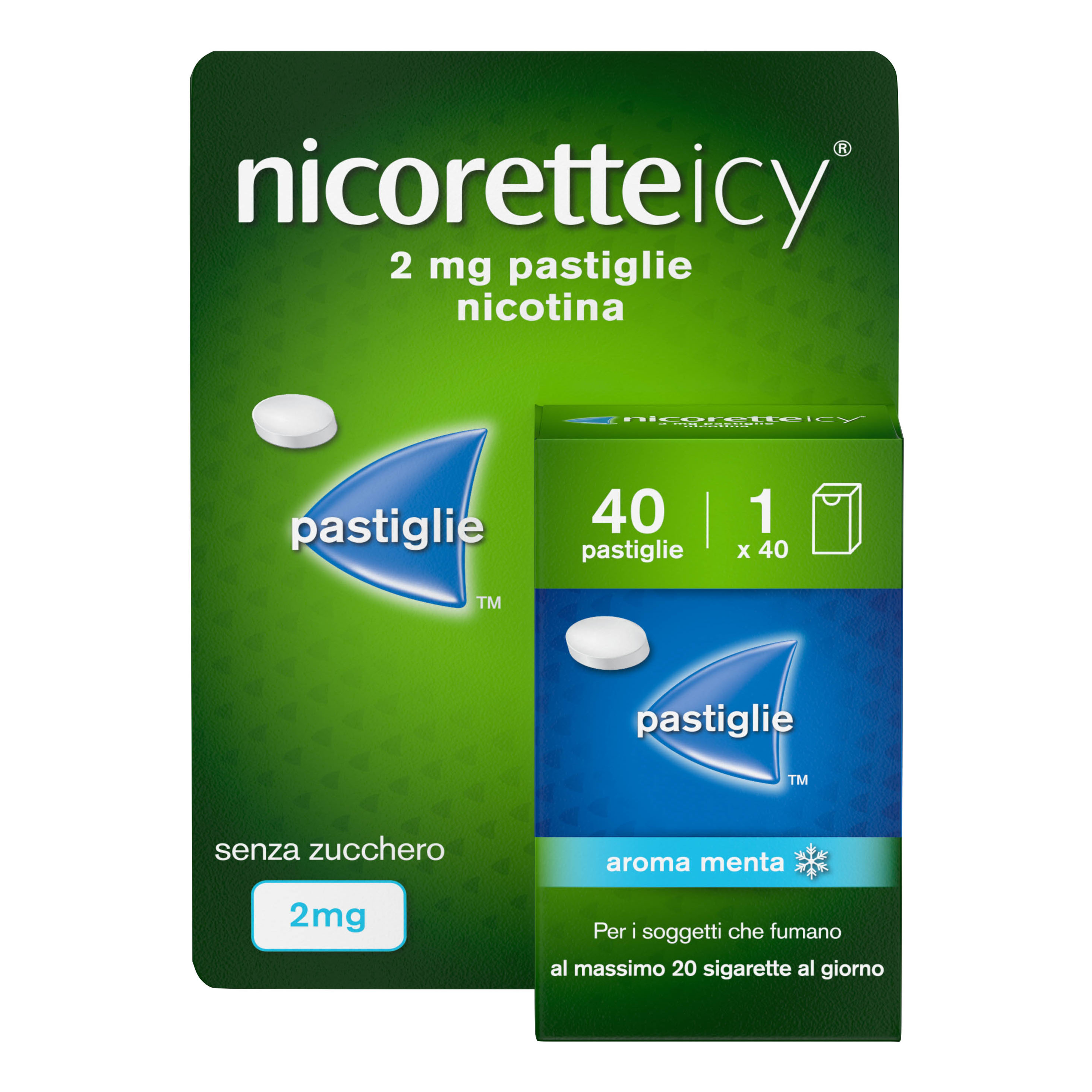 Nicorette Icy 2mg Menta 40 Pastiglie