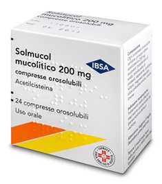 Solmucol mucolitico 100 mg compresse orosolubili solmucol mucolitico 200 mg compresse orosolubili acetilcisteina