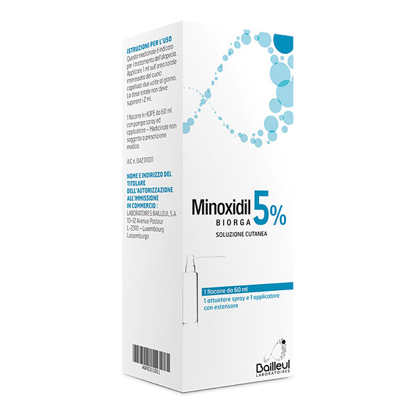 Minoxidil Biorga 5% Soluzione Cutanea 60 ml