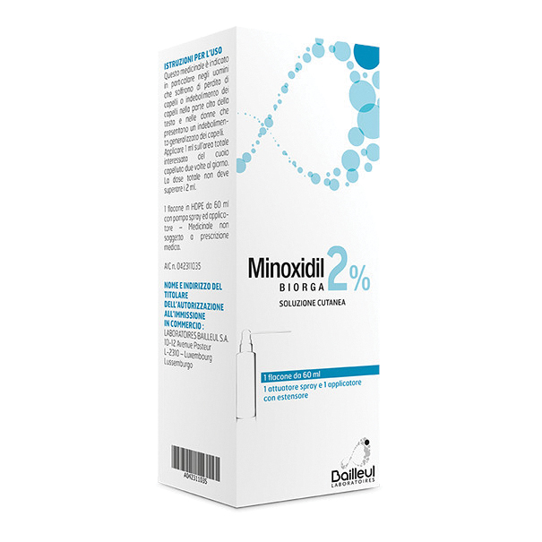 Minoxidil Biorga 2% Soluzione Cutanea 60ml