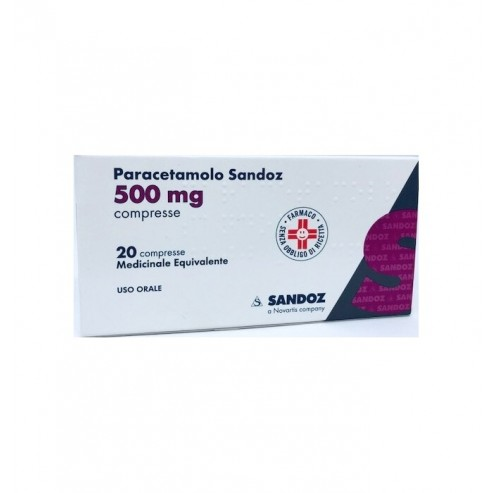 Paracetamolo Sandoz 20 Compresse 500mg