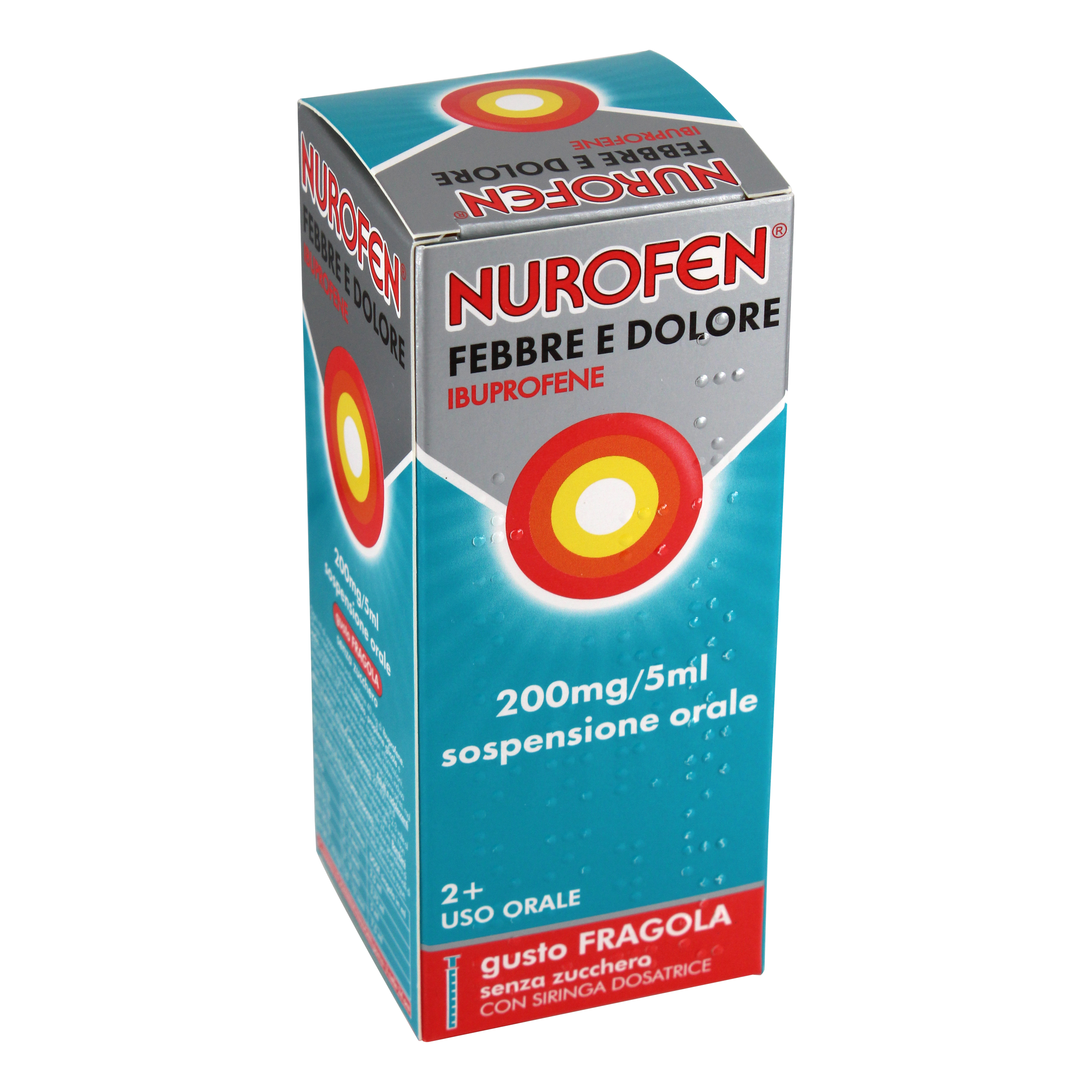 Nurofen febbre e dolore 200mg/5ml sospensione orale gusto arancia senza zucchero