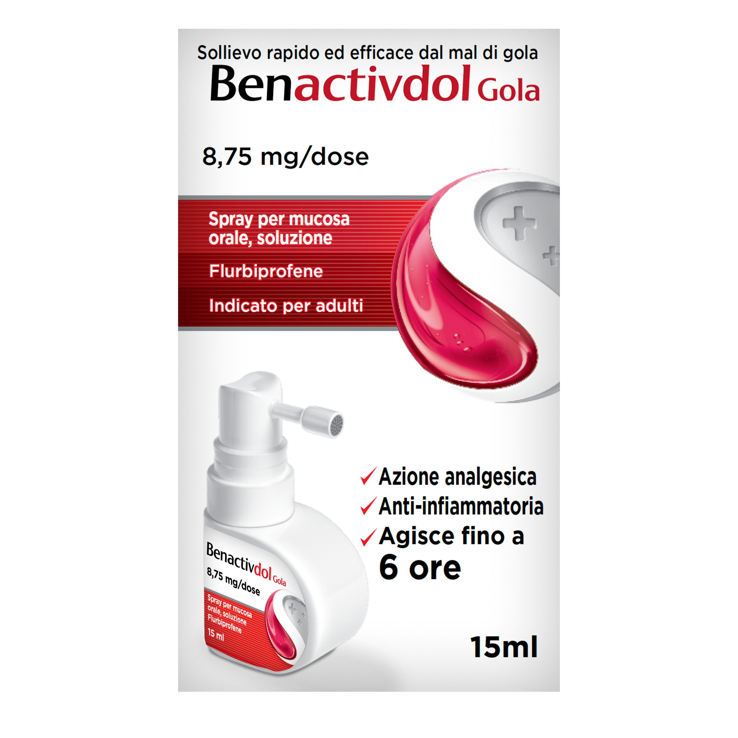 Benactivdol Gola Spray Per Mucosa Orale 15 ml