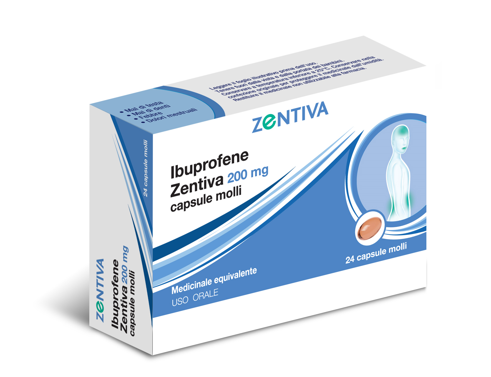 Ibuprofene 200mg 24 Capsule Ztv