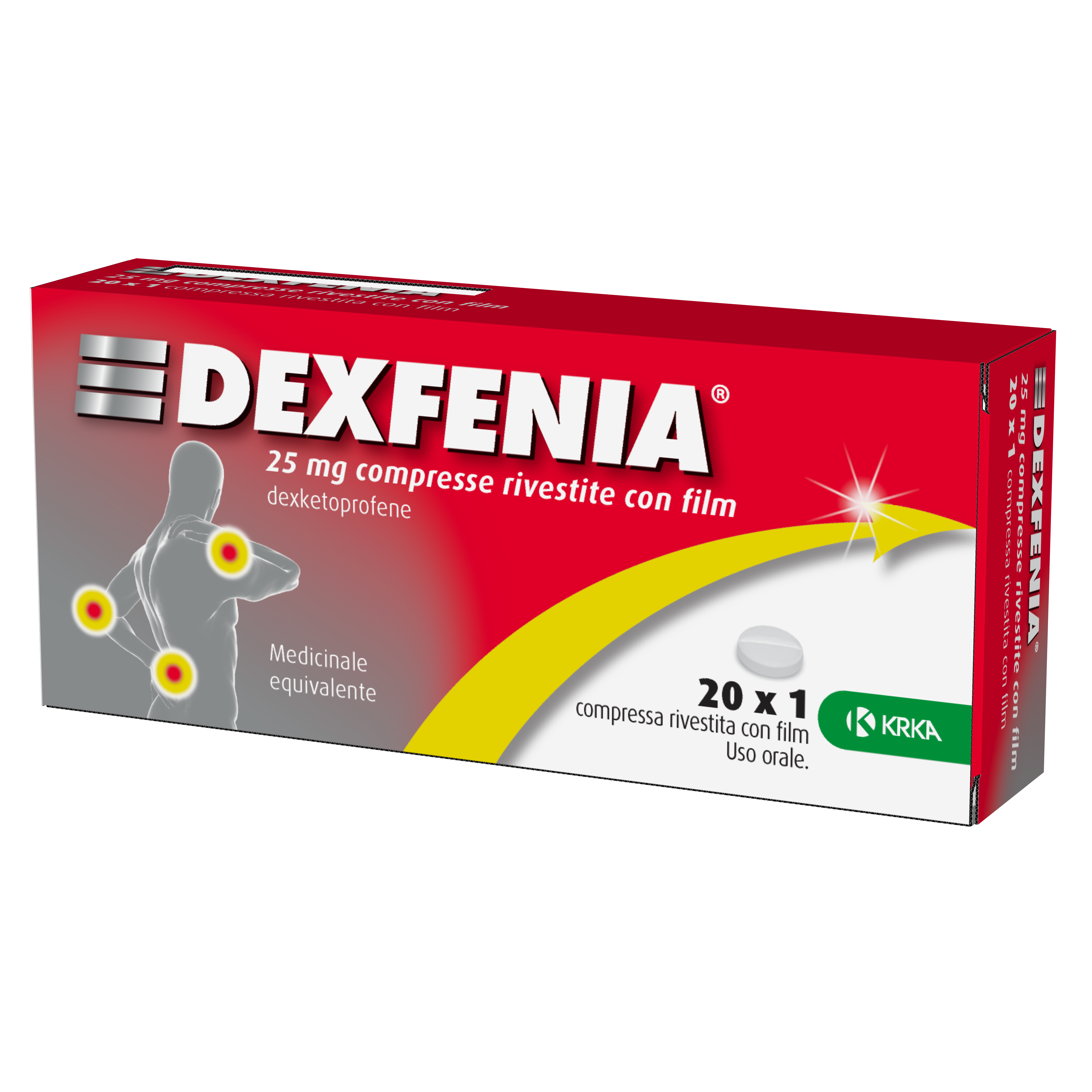Dexfenia 25 mg compresse rivestite con film dexketoprofene medicinale equivalente
