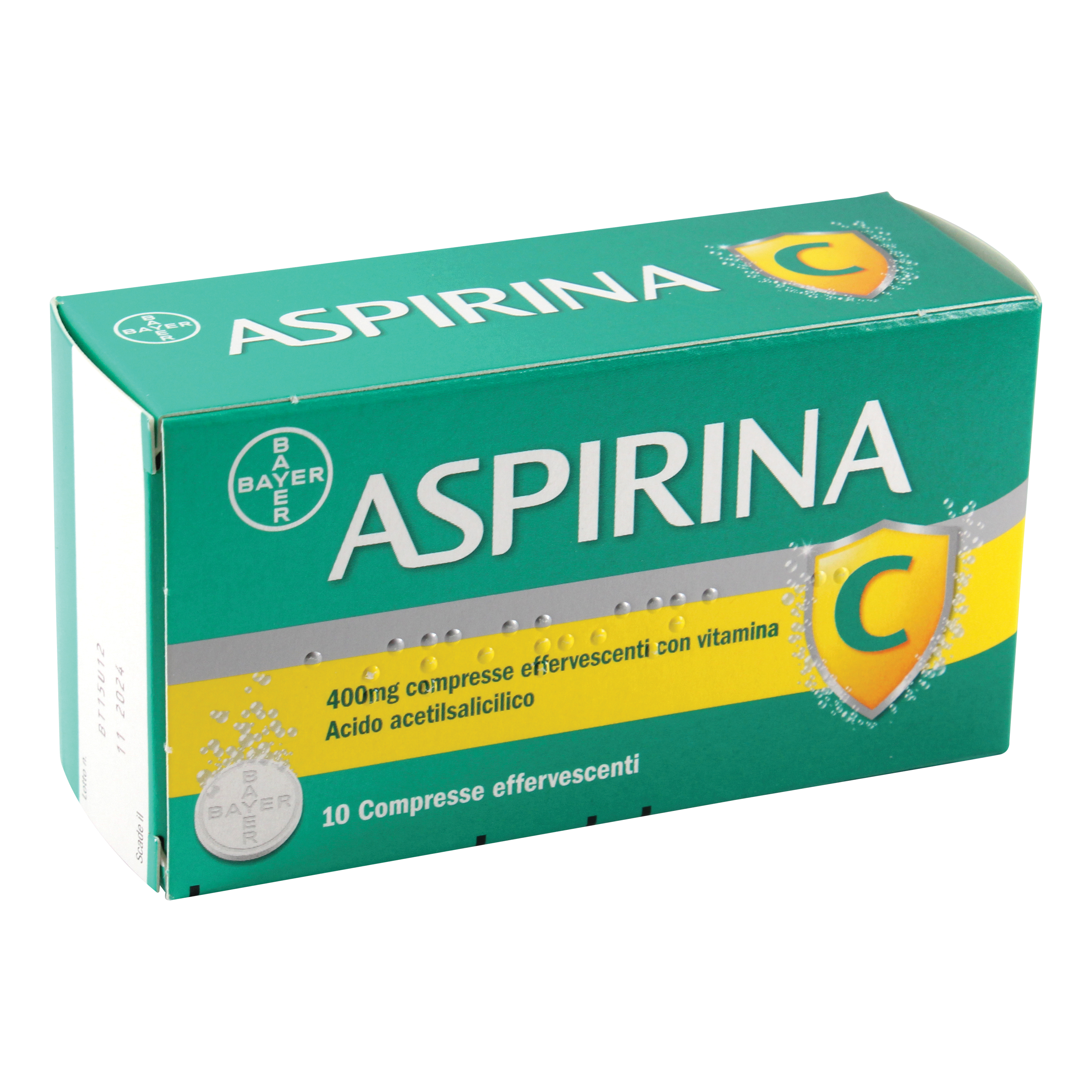 Aspirina 400 mg compresse effervescenti con vitamina c acido acetilsalicilico + acido ascorbico