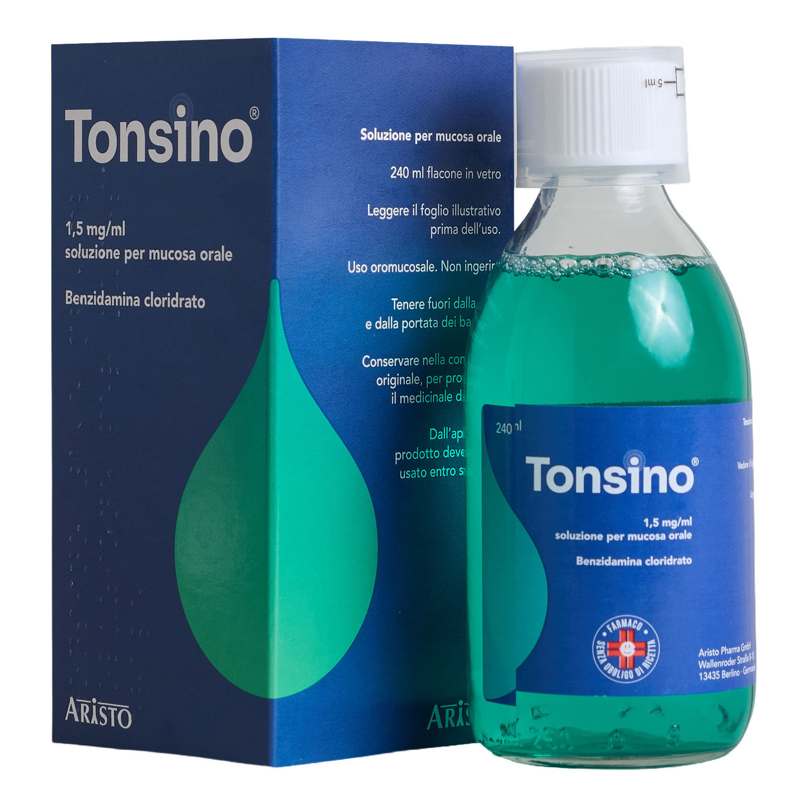 Tonsino 1,5 mg/ml soluzione per mucosa orale benzidamina cloridrato