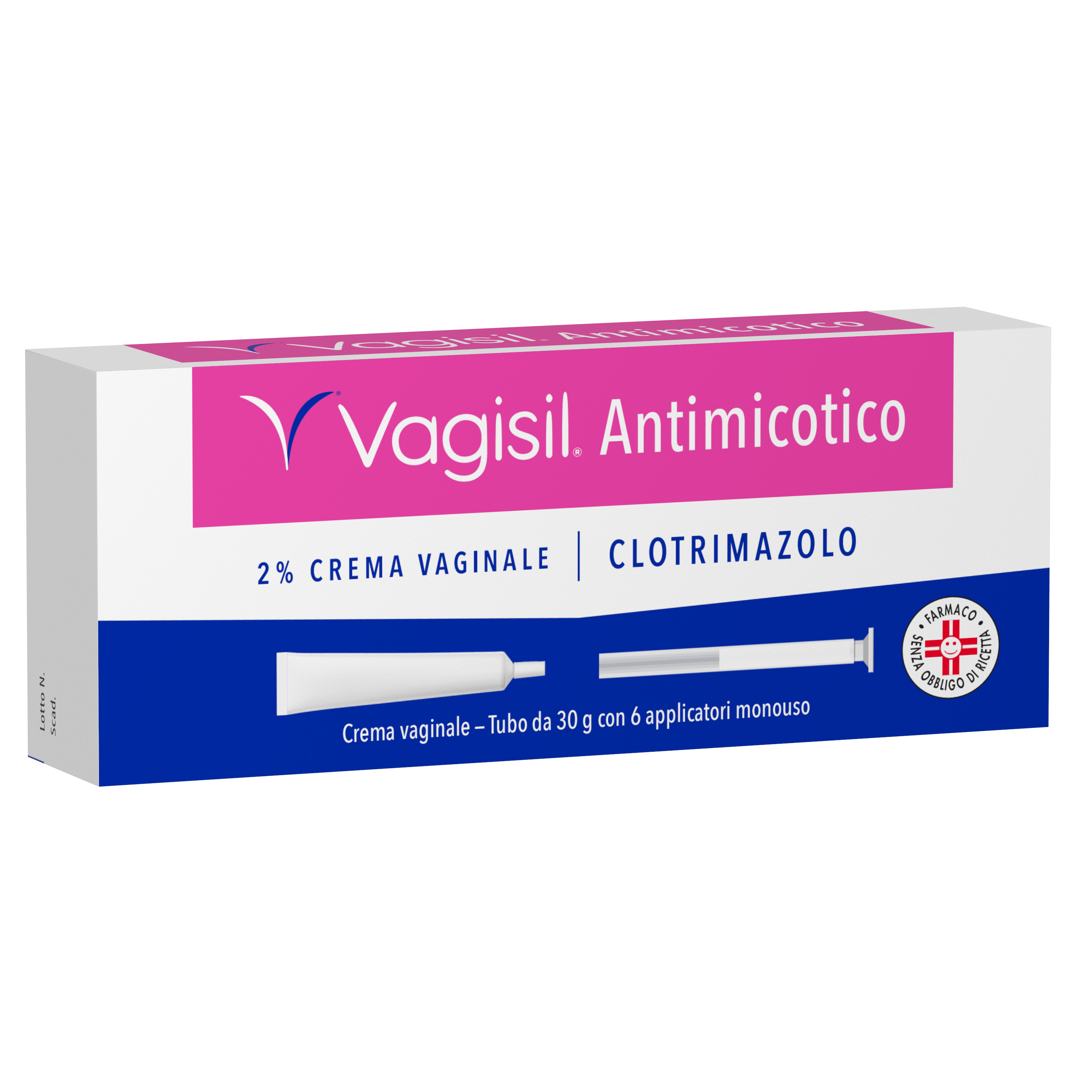 Vagisil 2% Crema Vaginale Clotrimazolo 30g 6 Applicatori Monouso