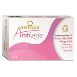 Omegor Antiage Integratore Pelle con Omega-3 e 6 (60 Capsule) ‒ Azione Antiossidante Contro Segni e Sintomi dell'Invecchiamento ‒ Con Resveratrolo, Curcuma, Alfa Lipoico e Coenzima Q10-image