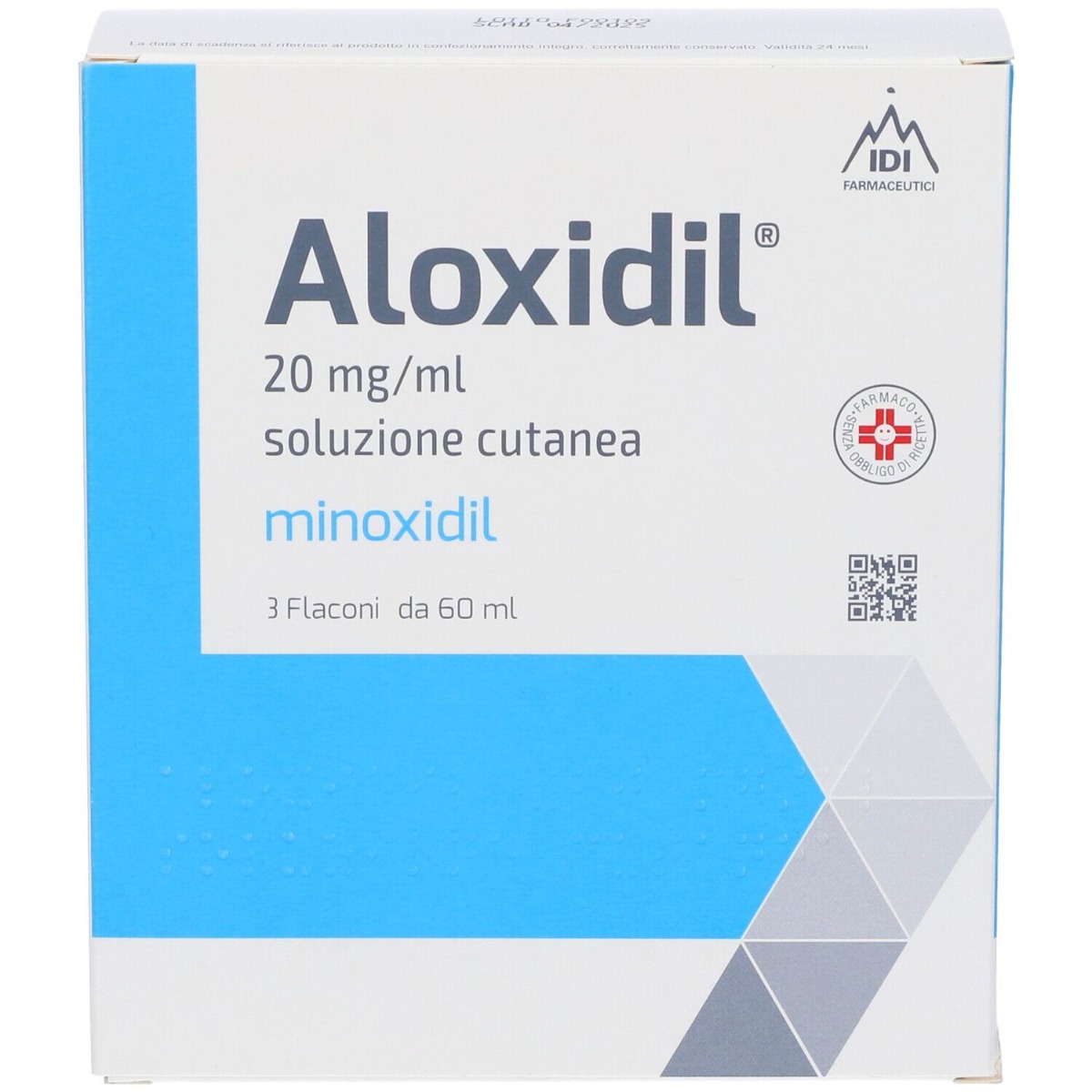 Aloxidil Soluzione Cutanea 20mg/ml 3 Flaconi 60 ml