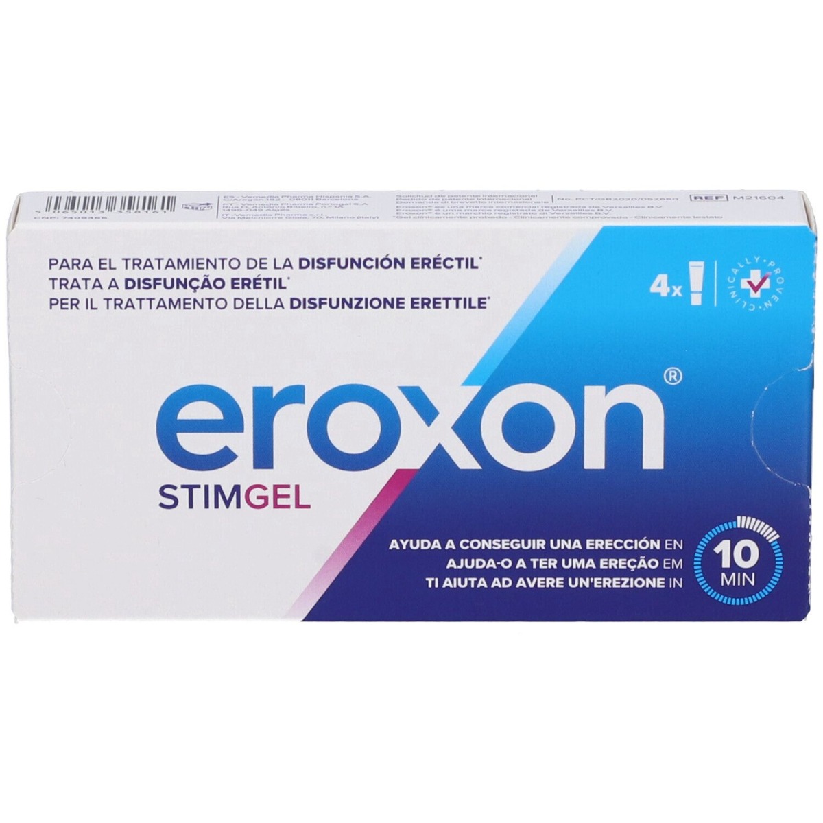 Eroxon StimGel Per Disfunzione Erettile 4 Tubetti Monodose 0,3 ml