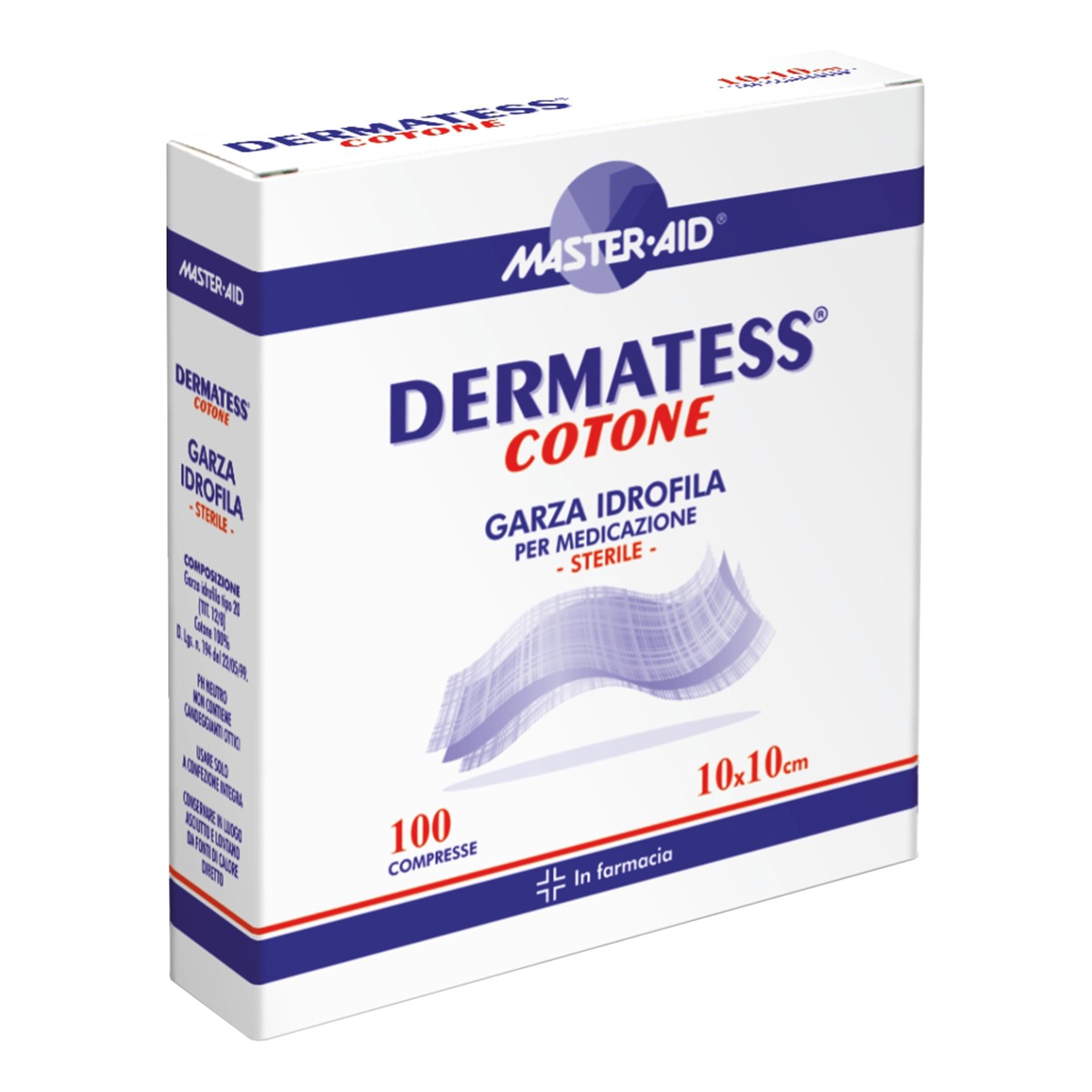 Master-Aid Dermatess Garza Cotone 10x10 cm 100 Pezzi