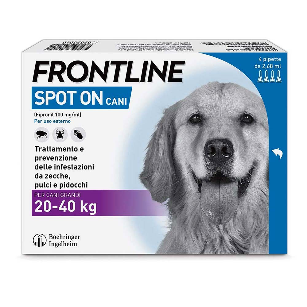Frontline Spot On Cani x4 Pipette, Antiparassitario per Cani e Cucc...