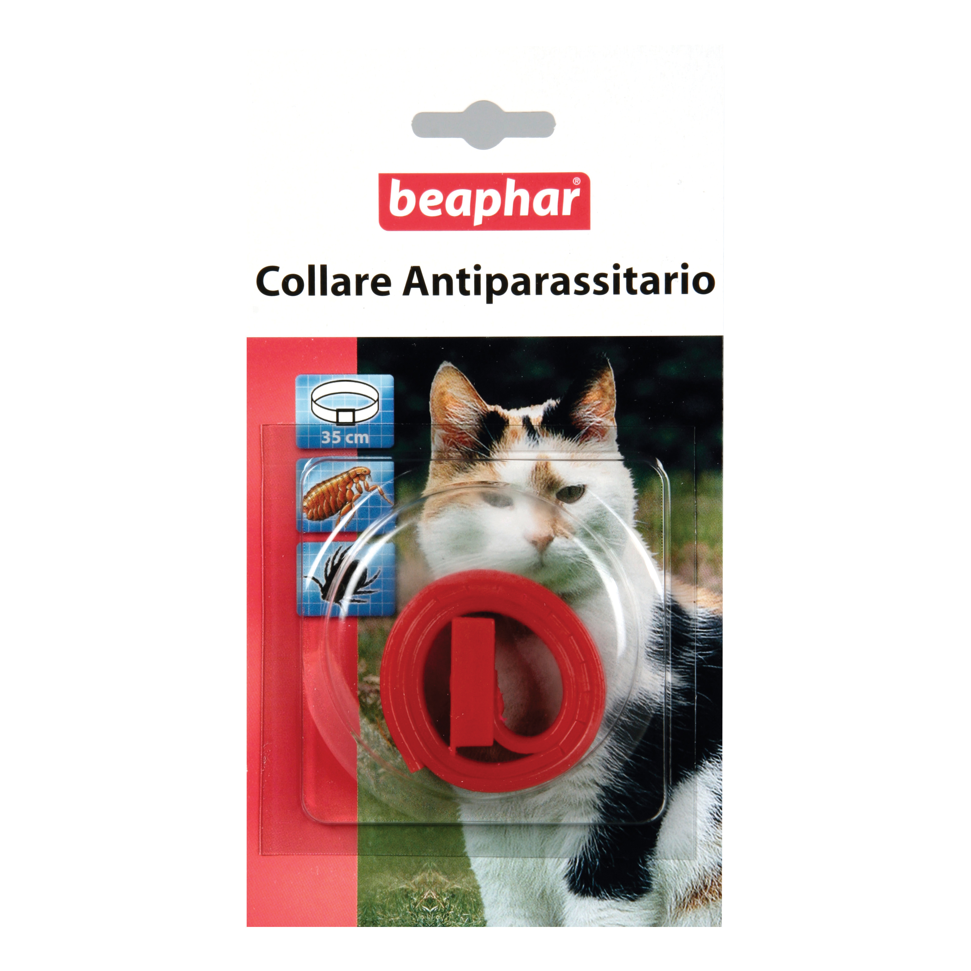 Collare antipar rosso gatto