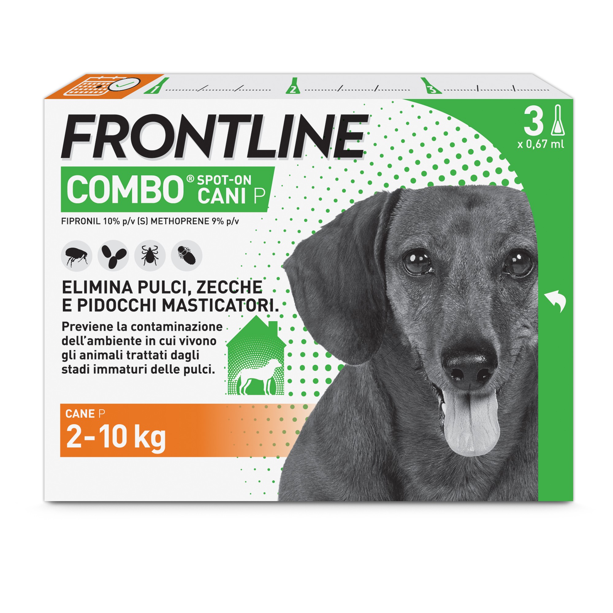 Frontline Combo Cani x3 Pipette, Antiparassitario per Cani Piccoli ...