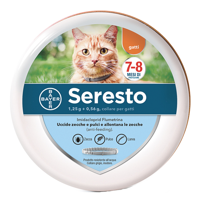 Seresto Collare Antiparassitario Per Gatti 38 Cm 1,25G + 0,56G