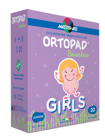 Cerotto Oculare Per Ortottica Ortopad Girls M 5,4 X7,6 20 Pezzi