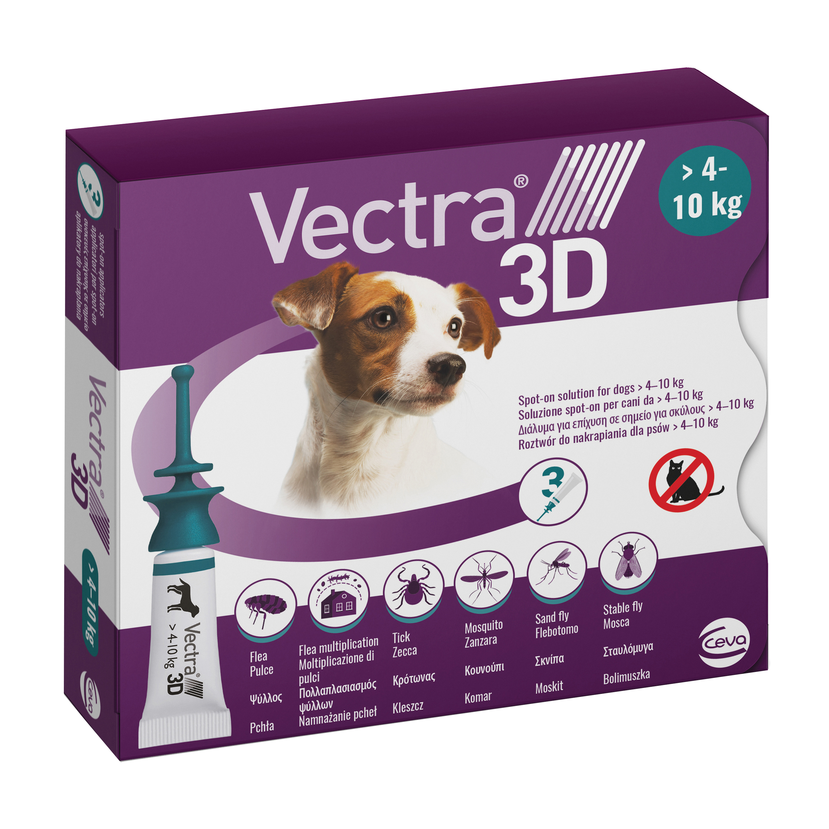 Vectra 3D Verde Spot-On Cani Da 4 A 10 Kg 3 Pipette Monodose-image