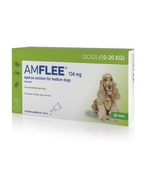 Amflee spoton 3pipette cani da 10-20kg
