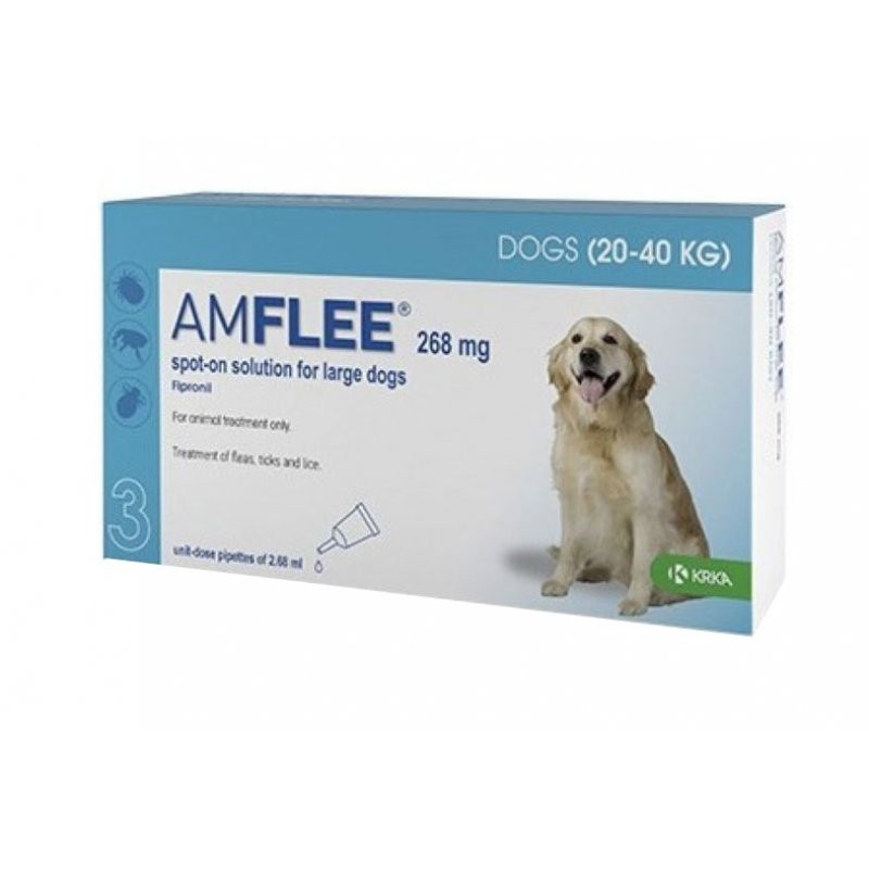 Amflee Spot On 3 Pipette 20-40KG Cani