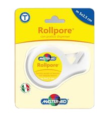 Cerotto In Rocchetto Master Aid Rollpore Tessuto Non Tessuto Con Dispenser 2,5 Cm X 5 M