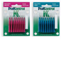 Plakkontrol Scovolini Manico Fisso 0,5 mm 8 Pezzi