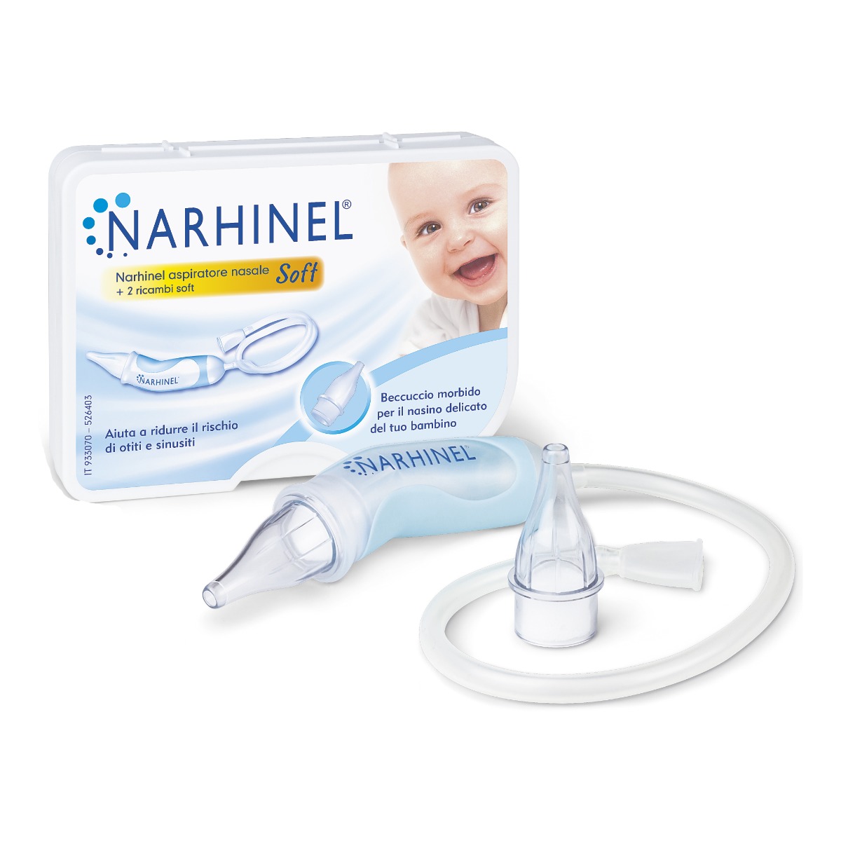 Narhinel Soft Aspiratore Nasale + 2 Ricariche