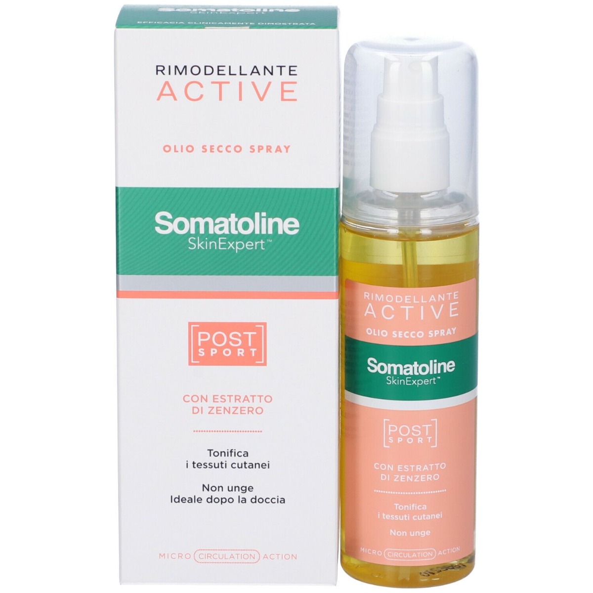 Somatoline SkinExpert Rimodellante Active Olio Secco Spray Post-Sport 125 ml