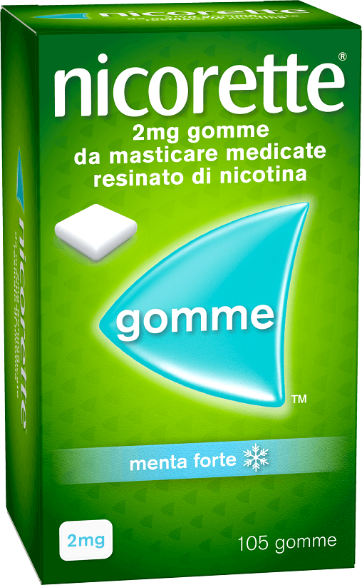 Nicorette Gomme 2 mg Nicotina Menta 105 Gomme Masticabili