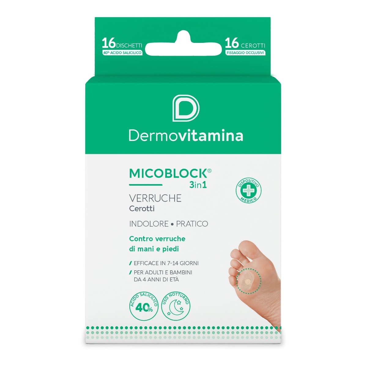 Dermovitamina Micoblock Verruche Patch 16 Pezzi