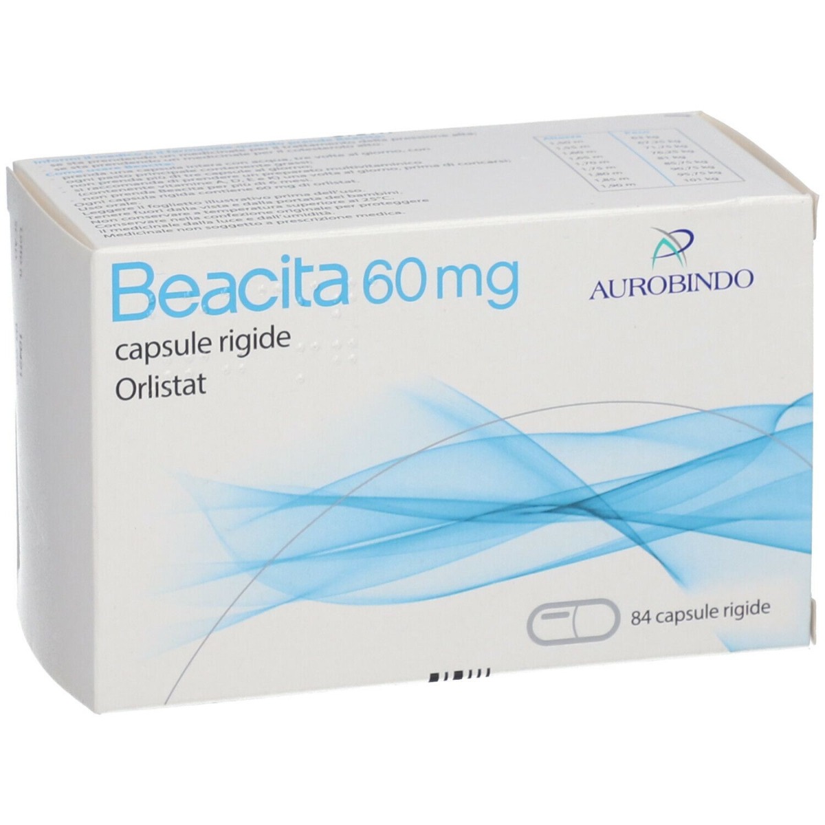 Beacita Orlistat Farmaco Dimagrante 84 Capsule 60 mg